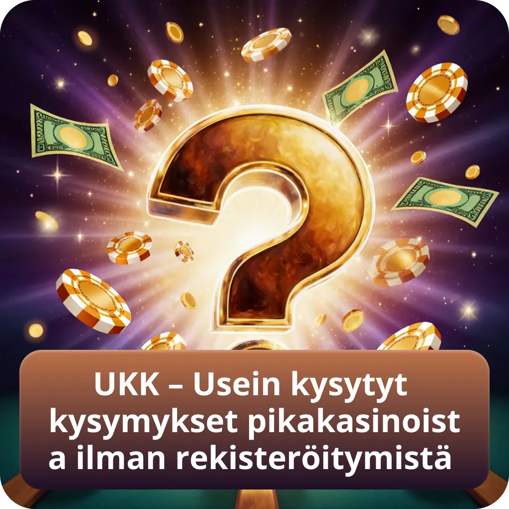 UKK – Usein kysytyt kysymykset pikakasinoista ilman tiliä