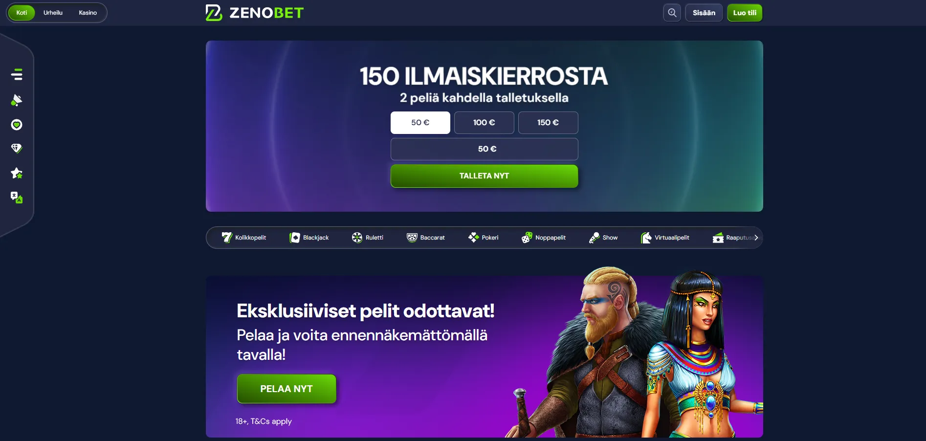 Parhaat pelit pikakasinoilla ilman rekisteröitymistä