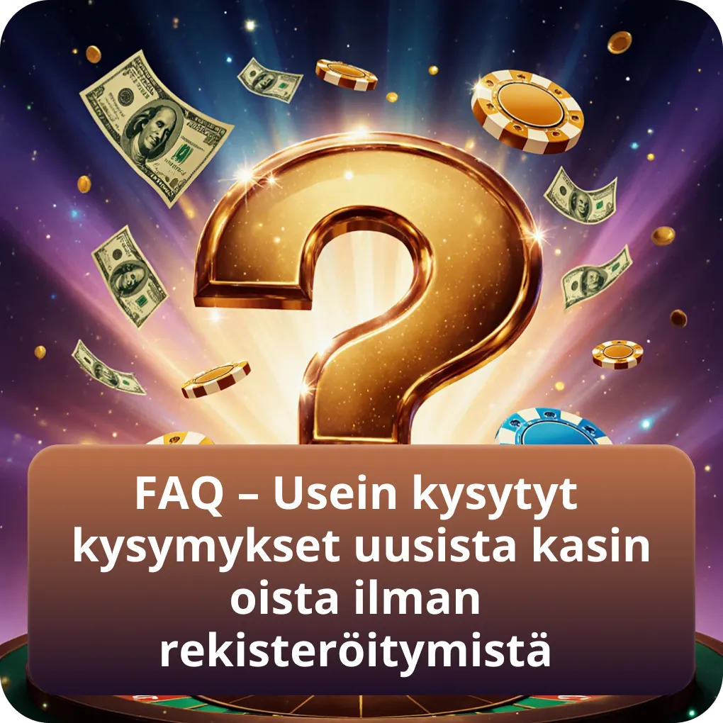 FAQ – Kysymykset kasinoista ilman rekisteröitymistä